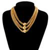 Ingemark Gothic Layered Big Ball Pendant Choker Necklace Women Punk Chunky Thick Box Clavicle Chain Grunge Jewelry Steampunk Men