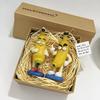 Mini Banana Figurine Ornament, Funny Banana Man Desktop Decoration with Happy And Angry Expressions, Resin Cute Collectible for Home Office Gift