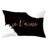 VIKAMA Minimalistisches Schwarz-Weiß Mode-Kissenbezug Nordischer Stil Hohe Ästhetik Kissenbezug Schlafzimmer Sofa Dekoration Kissenhülle