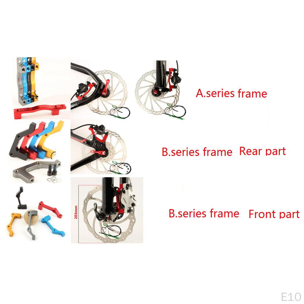 Aluminum Bike Disc Brake Adapter Kit for 203mm Caliper