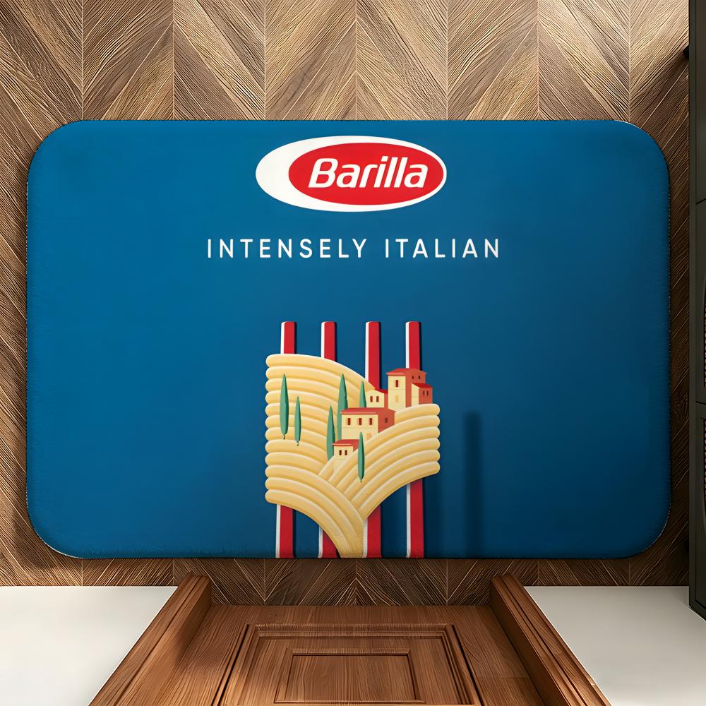 Dywanik podłogowy Food B-Barilla Miękki flanelowy wycieraczka przed drzwi antypoślizgowa chłonna dywanik do łazienki sypialni