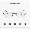 New Trend Women's Pochromic Glasses Outdoor Anti-UV Discoloration Myopia Men Vintage Square Rimless Minus Diopter Eyewear