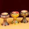 1Pc Ghee Lamp Holder Durability Living Room Buddhist Supplies Desktop Decoration Oil Lamp Candle Holder Alloy Meditation