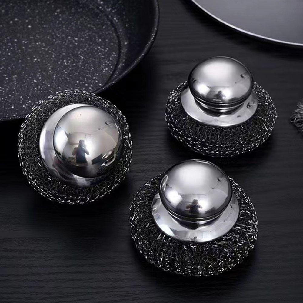 6Pcs Heavy Duty Stainless Steel Pot Brush Dishwashing Wire Ball Pan Cleaning