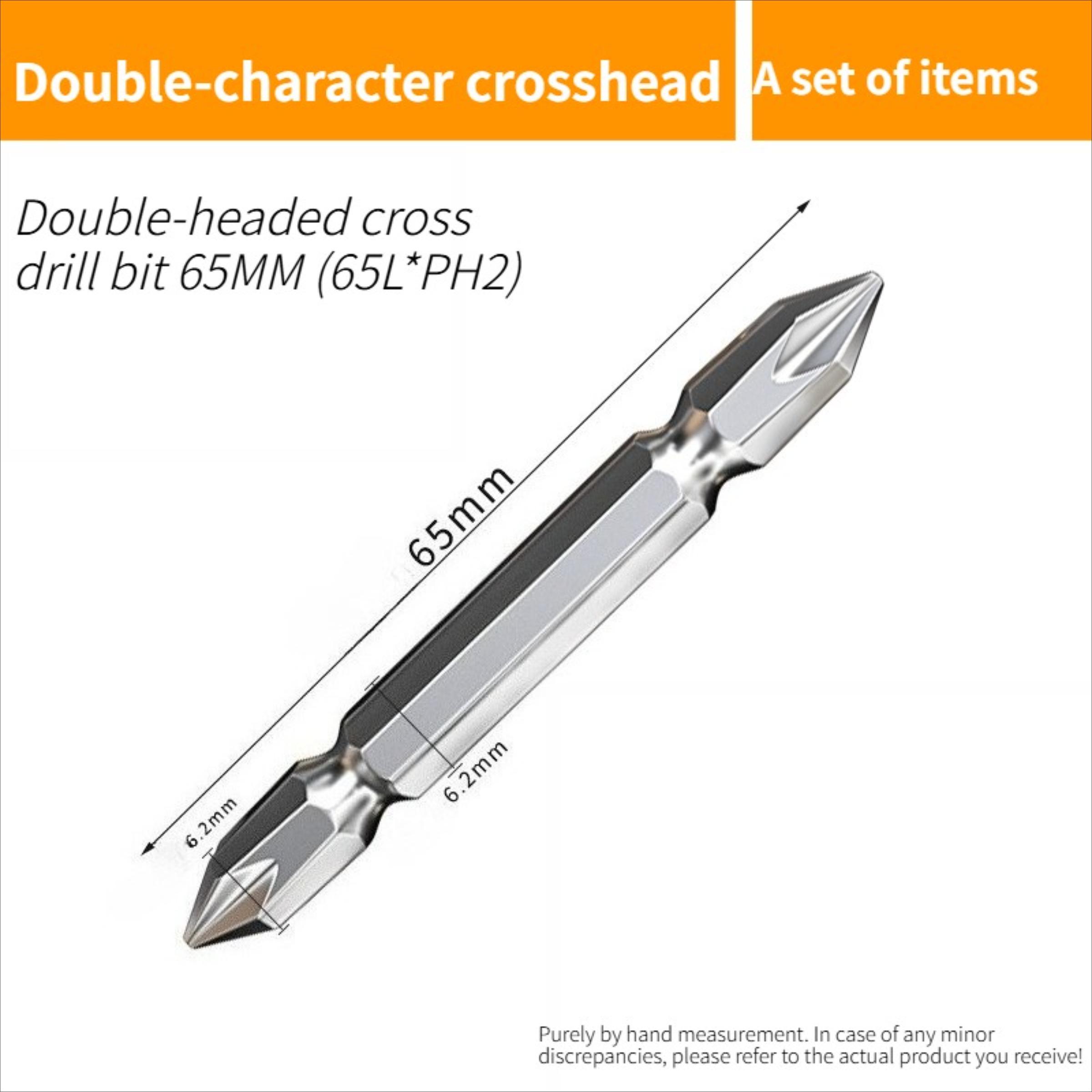 

Double Head Cross Screwdriver Drill Bit Set, Strong Magnetic Extension Bits, Metal Working Parts, Electric Screwdriver Accessori червоний