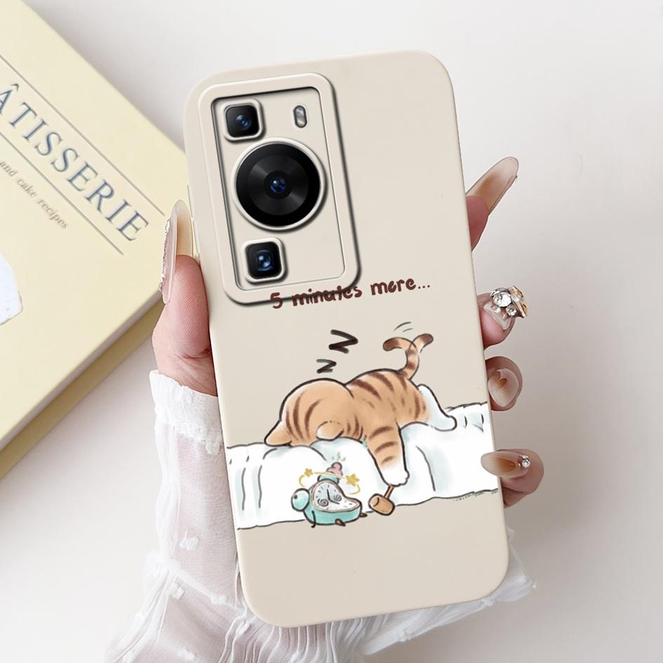 For Huawei P60 Pro Case MNA-LX9 Cover Cute Cartoon Rabbit Panda Soft Liquid Silicone Protective Cover For HuaweiP60 P60 Art Capa