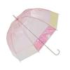 ogawa Aurora Long Umbrella, 60cm, Deep Vinyl Umbrella, LINEDROPS, Pink, Cut-Apart, Birdcage Design, Manual Opening, Safety Cover, 8 Ribs, 54685