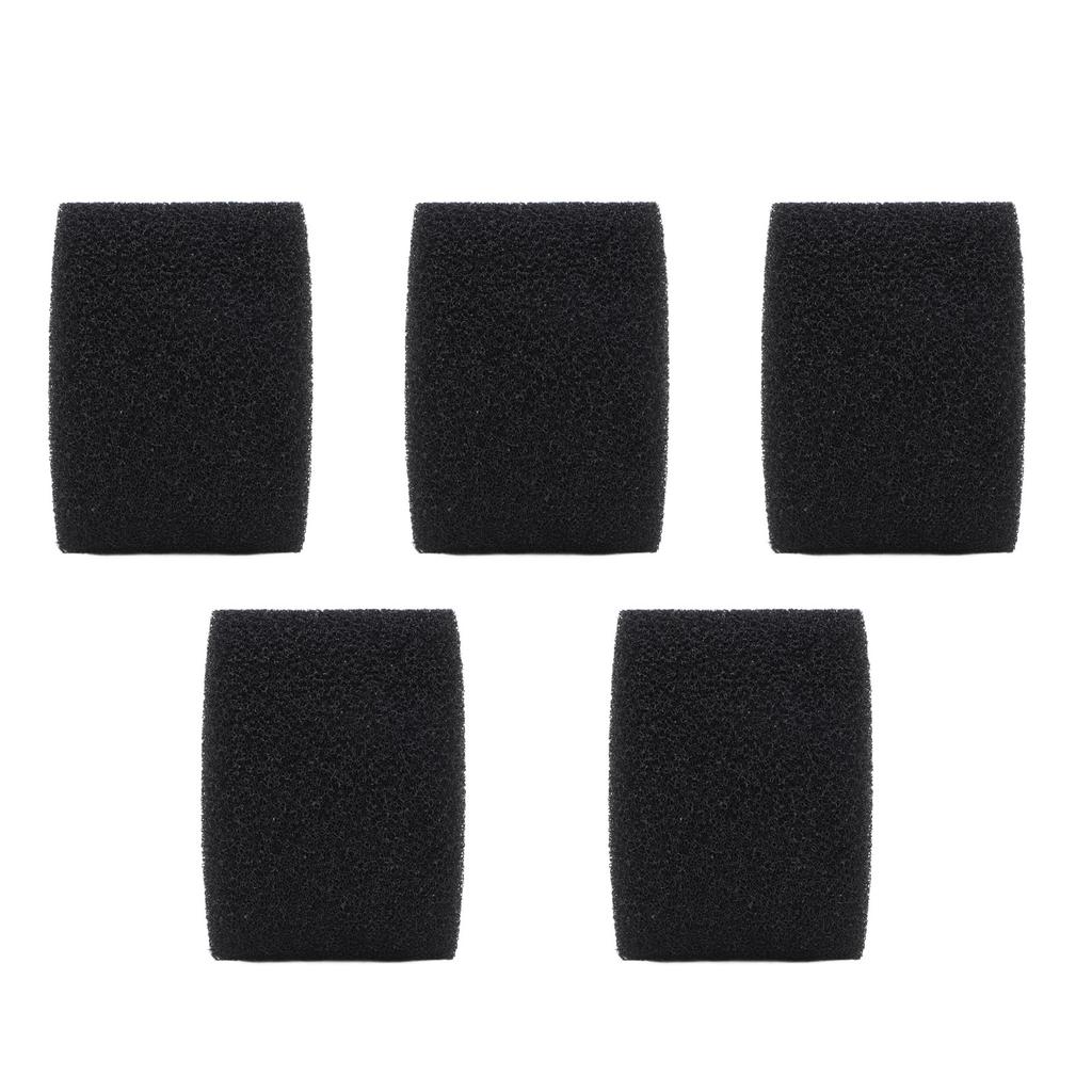 5PCS Pool Filter Sponge PU Sponge Black Reusable Washable Cylindrical Simming Pool Filter Foam for Pool Pump