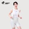 Lampaida Women's High Waist Cycling Bib Shorts - Star & Moon Design for Road and Mountain Biking.