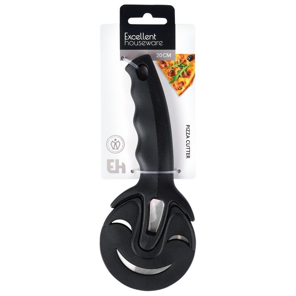 Round steel pizza cutter 20 cm