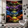 Wall TapestryTeenage Mutant Ninja Turtles Art Hanging Cloth Decorative Background Cover for Room Decoration