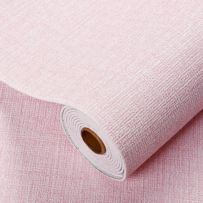 Faux Linen Textured Wallpaper Removable Self Adhesive Stick Contact Paper Wall Door for Accent Wall Bedroom Decoration Stickers