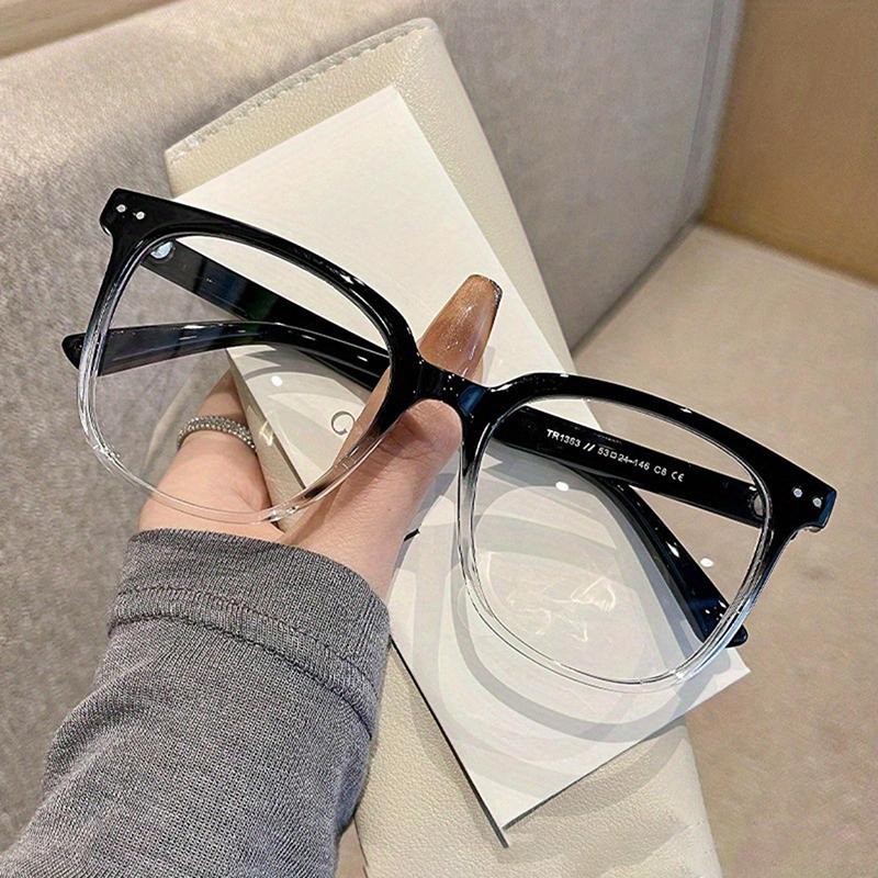 Universal  Glasses Square-Framed Glasses Able Campus Style Clear Black Frame