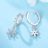 Orstarry S925 Silver Earring Exquisite Blue Snowflake Earring For Women Birthday Gift Silver Jewelry