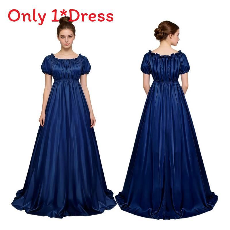 Abito da Ballo Principessa Regency con Strascico per Cosplay e Feste a Tema