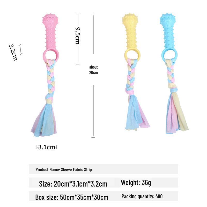 Durable Cotton Rope Knot Dog Toy - Bite-Resistant, Indestructible Molar Ball for Puppies