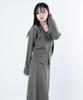 STARRYEYED V-Neck Cardigan Knit Skirt Set (Charcoal)