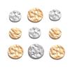 20 Stück/Los 8mm/10mm Goldfarbe Runde Textur Anhänger Edelstahl Anhänger Runde Leere Münzperlen für DIY Halskette Armband Herstellung