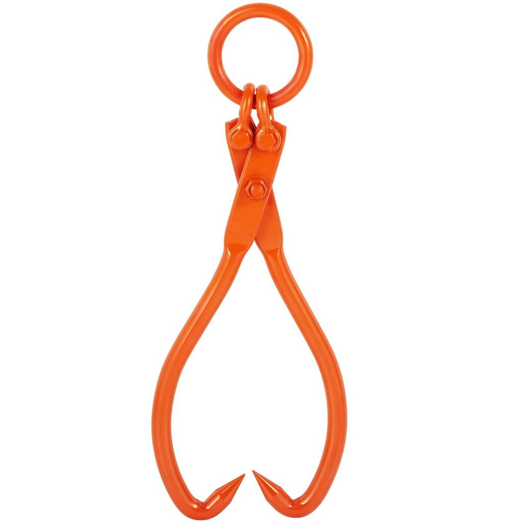 Log Skidding Tongs, 18 inch 2 Claw Log Lifting Tongs, Heavy Duty Steel Lumber Skidding Tongs, 772 lbs/350 kg Loading Capacity, Log Lifting, Handling,