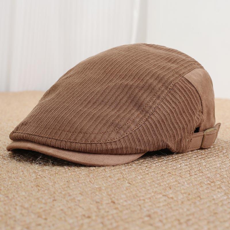 Retro corduroy solid color forward hat children's autumn and winter literary tooling street leisure British painter hat tide