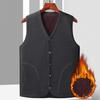 Men's Winter Padded Warm Vest Middle-aged and Elderly Loose Leisure Gentleman Tops