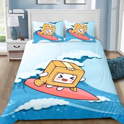 Cartoon Duvet Cover Pillowcase Bedding Set L-Lankyboxes Adult Boy Girl Bedroom Decoration Children Gift Single