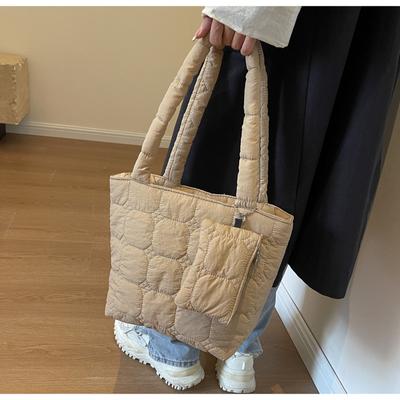 Large Capacity Cotton Women's Bag Simple Shoulder Bag Casual Western Style Korean Fashion New