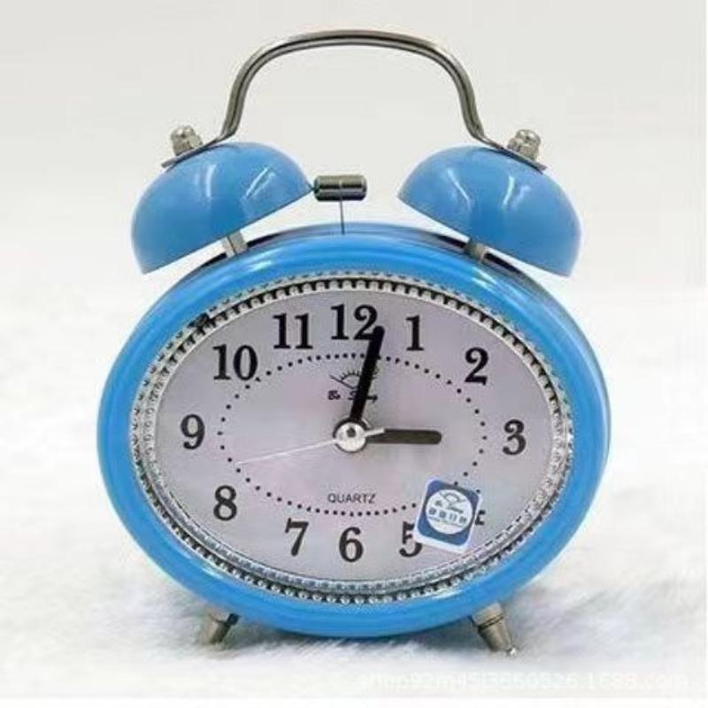 Student Metal Ringing Alarm Clock Creative Children Learning Silent Night Lights Fashionable Classic Loud Bedside Cute Clock Watch