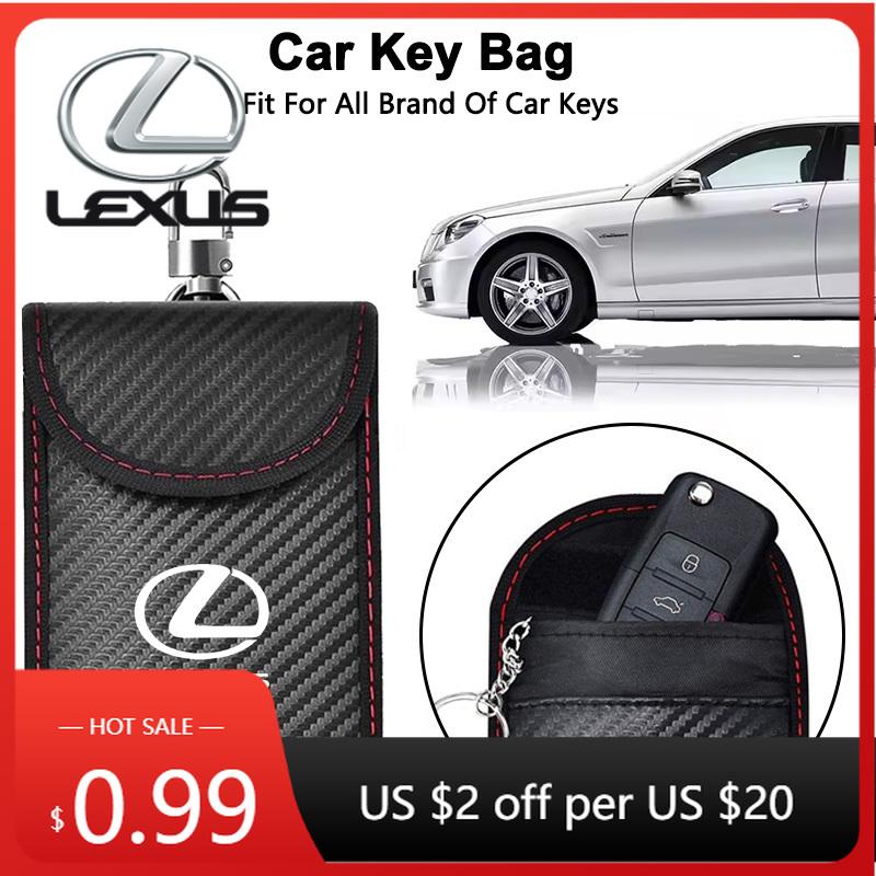 Interior Stickers Car Key Case Signal Blocker Bag RFID Shielding Pocket For Lexus F SPORT ES RX NX LS UX LM LX GX LC RZ IS CT GS