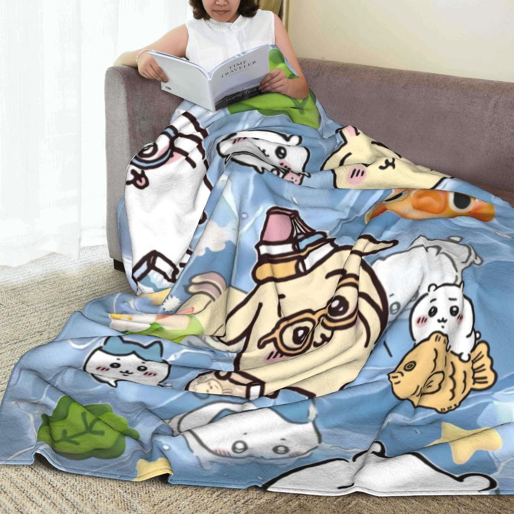 Chiikawa Cute Anime Blanket Quality Soft Warm  Throw Blanket Winter Children Couch Chair Sofa Bed Novelty Bedspread