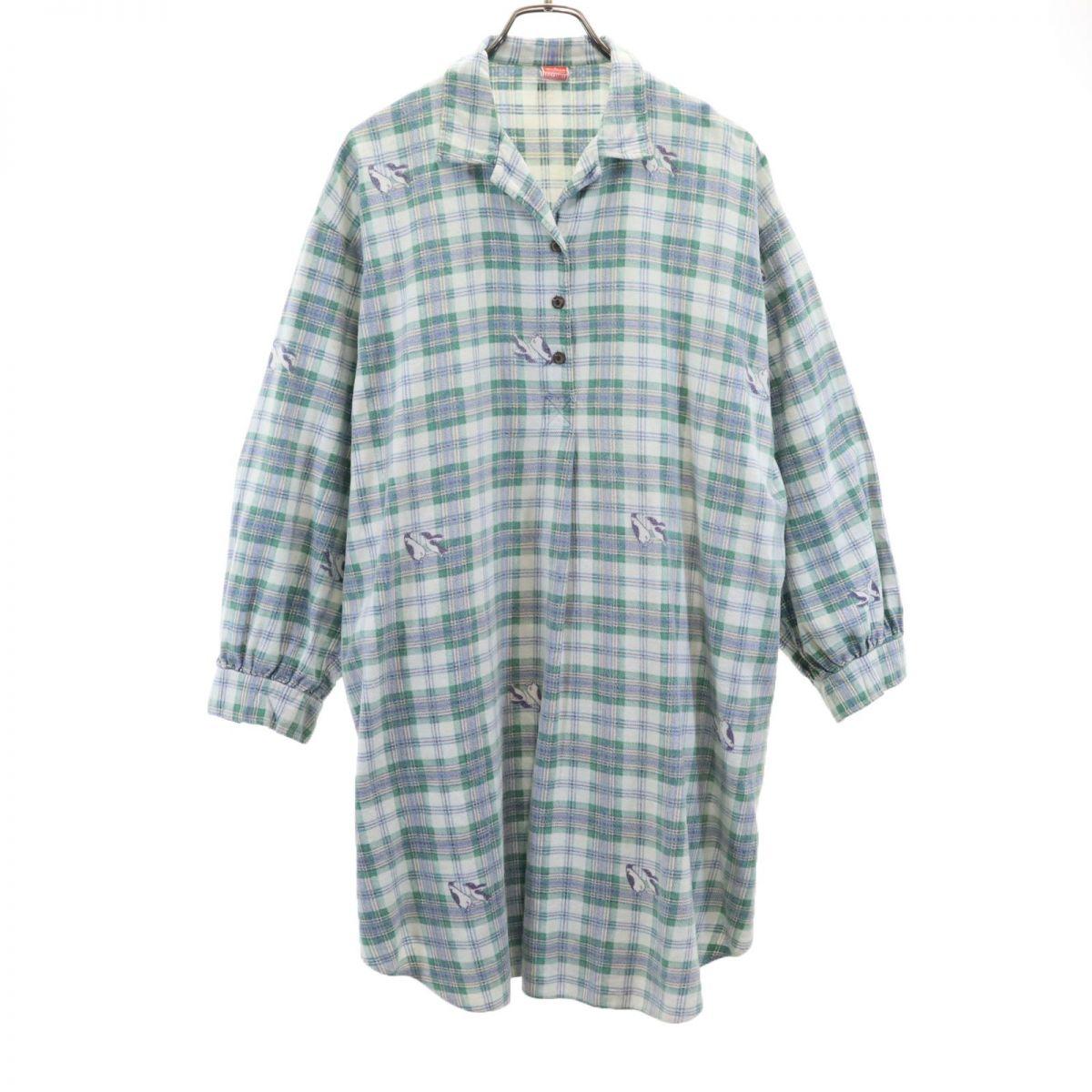 

Triumph 70s Vintage Grandpa Long sleeve Shirt dress 44 Women Used