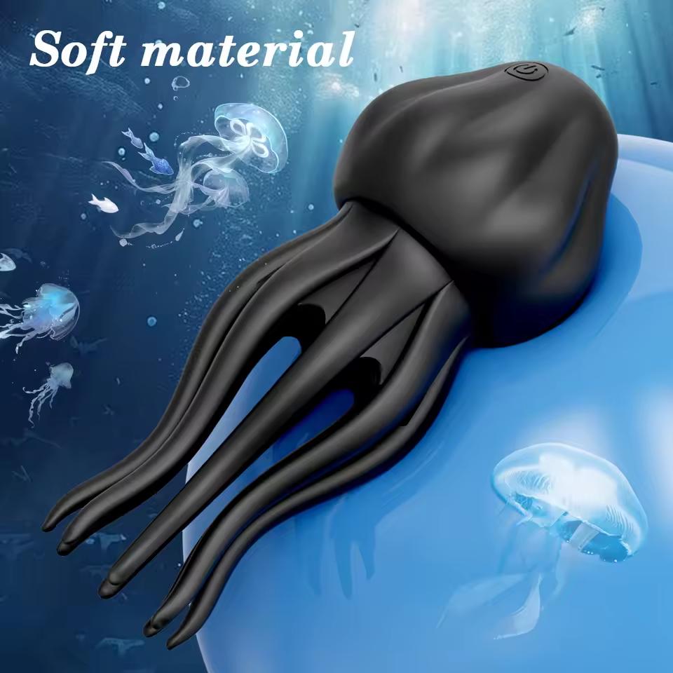 Jellyfish Glans Vibrator Male Powerful Penis Stimulator Delayed Ejaculation Massager Trainer Masturbator Men Sex Toy for Adult Delayed Desensitization