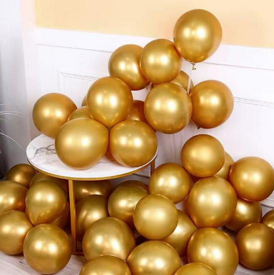 Good Times 10'' & 12'' Latex Metal Balloons for Weddings & Parties