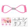 2Pcs 8 Shaped Pull Rope Chest Expander Elasticity Belt Stretching Strap Yoga Fitness Equipmentpink