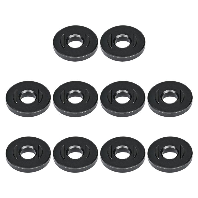 10pcs High Strength Alloy Grinder Flanges For 100mm Angled Grinders Rustproof Multiple Size Universal With Hex Nut Design