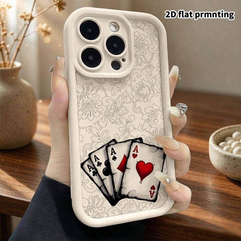 Phone Case: 2D flat design suitable for iPhone 18 17 16 15 14 13 Pro protective case, unisex, red heart, Christmas and Halloween gift