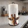 Practical Iron Freestanding Tissue Holder Strawberry Pattern Decorative Vertical Napkins Rack Cute Tissue Stand Bathroom