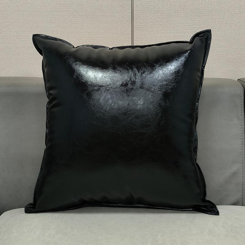 60x60/50x70/60x80CM Large Size PU Throw Pillow Cover Imitation Leather Waist Cushion Cover Decor Home Decorative Pillowcase