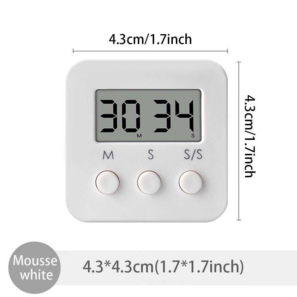 Digital LCD kjøkkentimer med på/av-bryter, lydløs og høy alarm, 24-timers klokke, barn, lærere, kjøkken