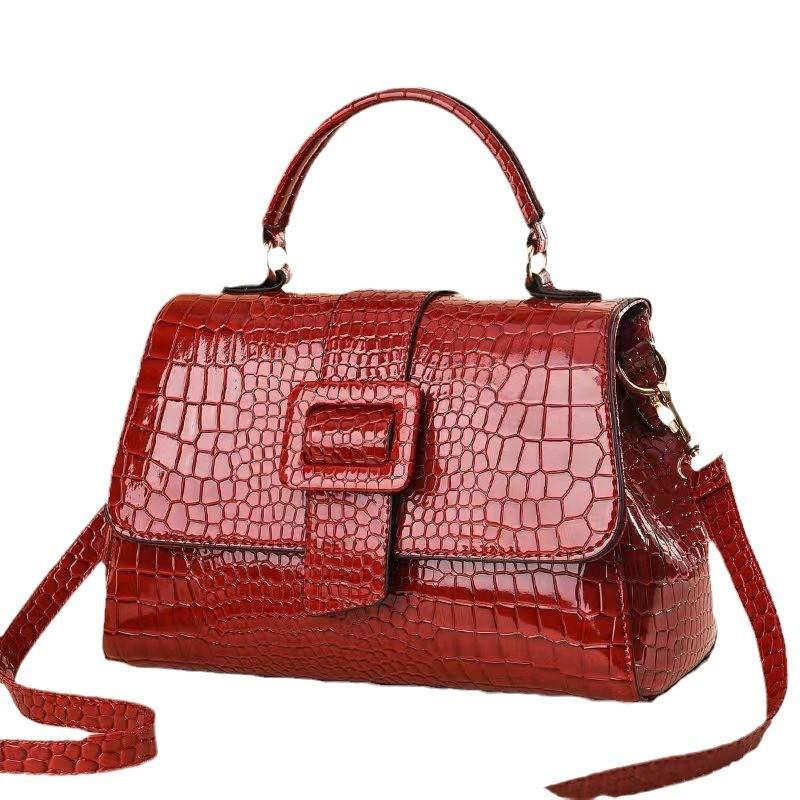 Versatile Stone Pattern Pu Women's Shoulder Bag With Soft Structure And Large Storage