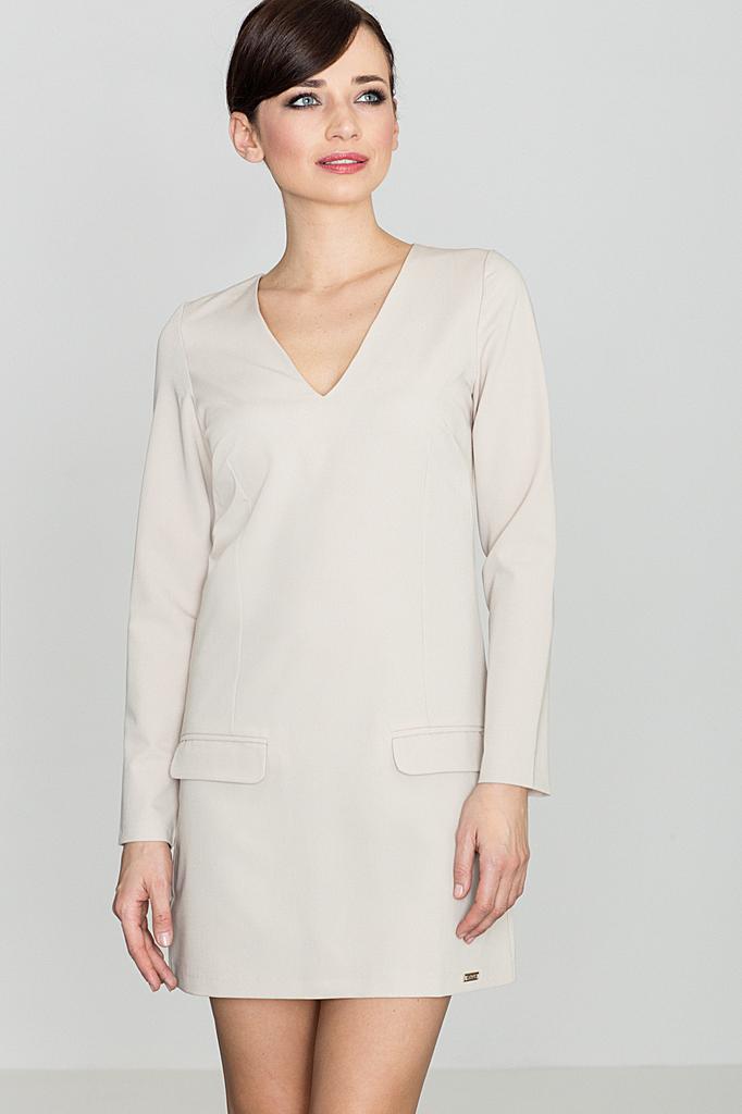 Dress K373 Beige