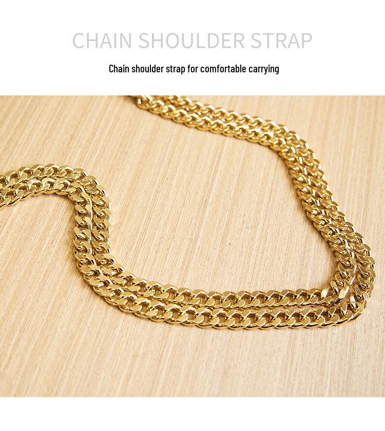 Snake Print Patent Leather Chain Shoulder Bag