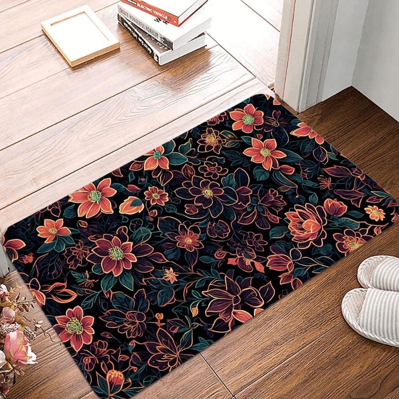 Bohemian Style Printed Non-Slip Waterproof Doormat Easy Clean Entrance Floor Mat Home Decor Durable Retro Classic and Beautiful