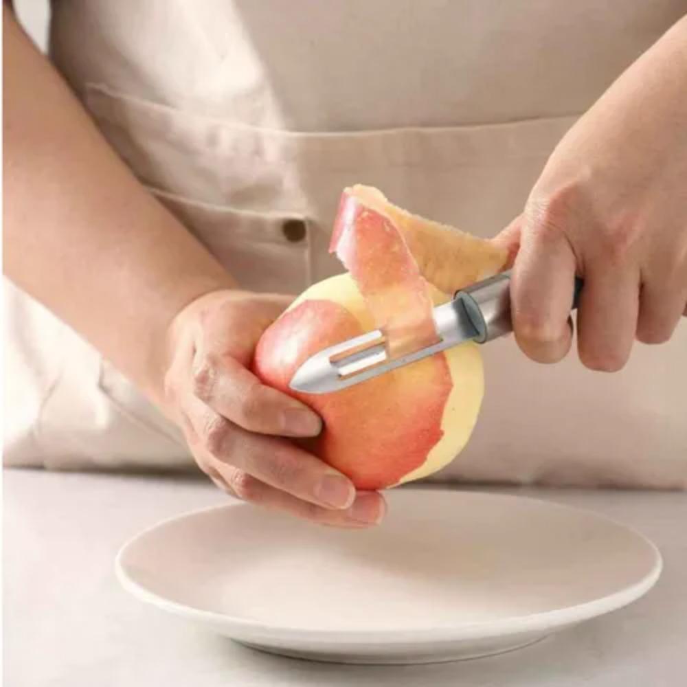 Non-slip Vegetable Fruit Peeler 2 In 1 Peeling Knife Cutter Stainless Steel Melon Planer  Potato