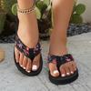 Summer High-end Casual and Fashionable Floral Clip Flat Flip Flops