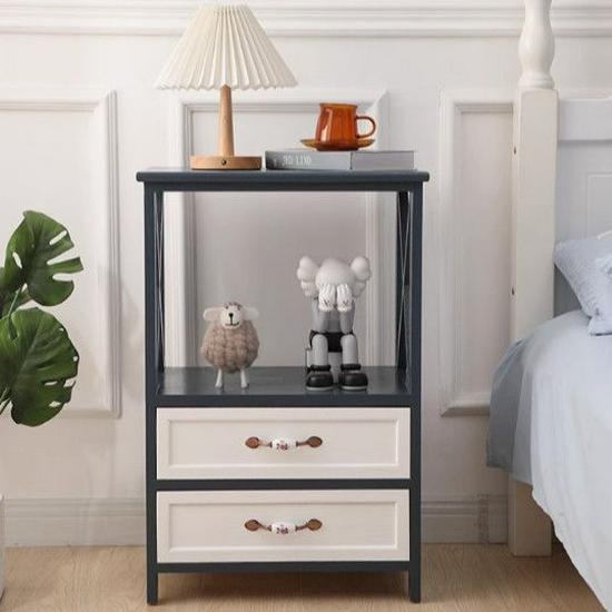 Retro Massivholz Kommode mit fünf Schubladen für Schlafzimmer oder Wohnzimmer