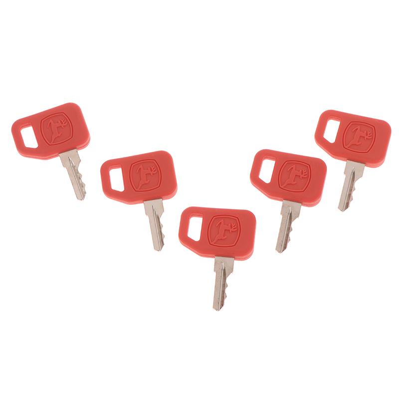 5 Pcs Power Switch Keys For John Deere Am136681 Excavator Fit All Graders Dozers Skid Steer Ar51481 At195302 Am131841