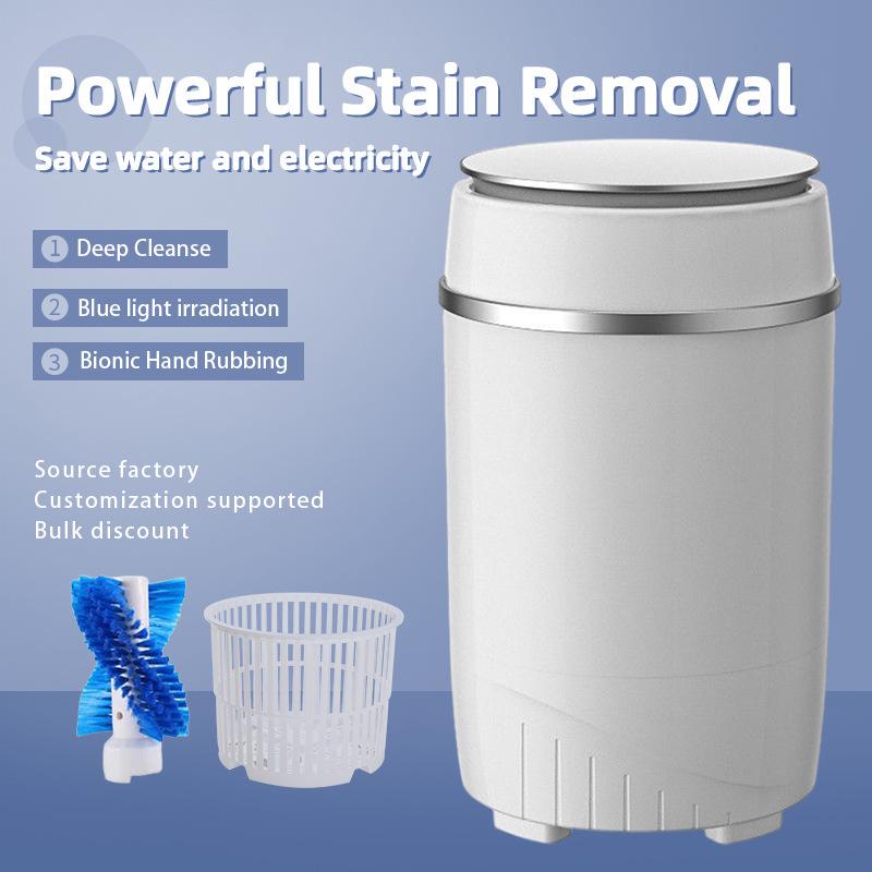 

Компактна автоматична пральна машина для дитячого одягу, спідньої білизни та шкарпеток - Ідеально підходить для гуртожитків та будинків Small Single Button Basic