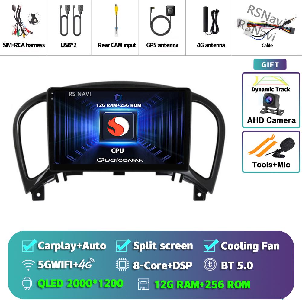 Android 14 Carplay Auto For Nissan Juke 2010 - 2014 Car Radio Player Multimedia Stereo Navigation Head Unit DSP 360 Camera GPS