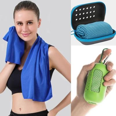 Mini Hızlı Kuruyan Fitness Soğuk Havlu Havlu Silikon Çanta Mikrofiber Spor Hızlı Kuruyan Soğuk Havlu Taşınabilir Hızlı Kuruyan Havlu